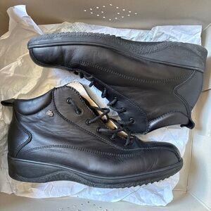 FINN COMFORT AARAU Black Leather Ankle Boots Women’s 7.5 (UK Size 5) - Like New